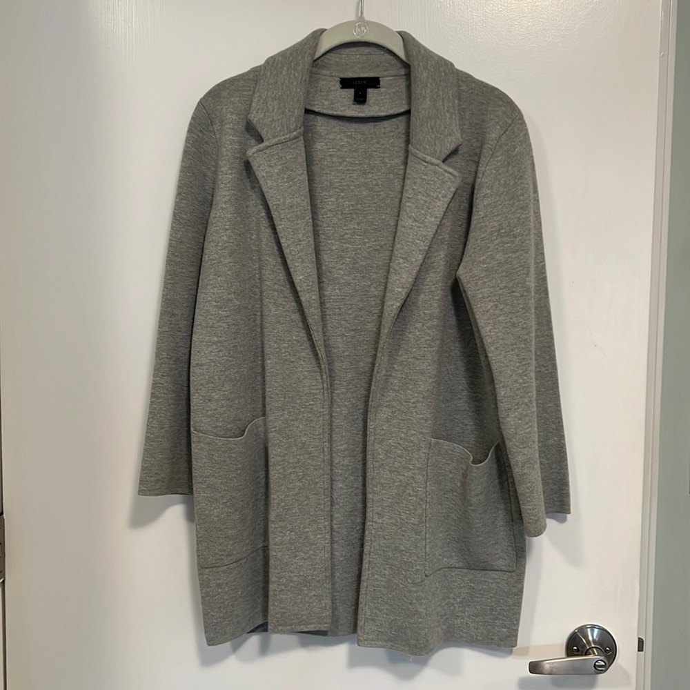 Gray sweater blazer